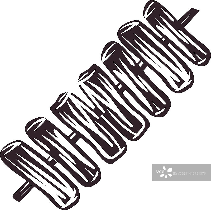 扁平烤架串图片素材