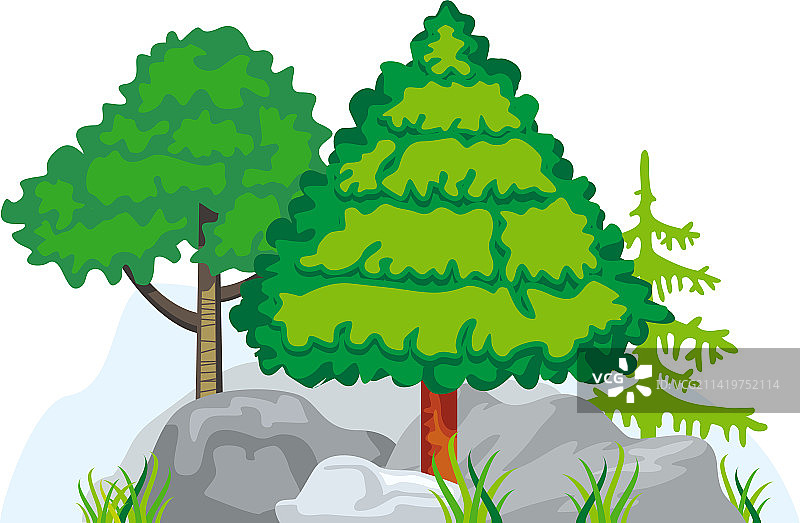 绿树青山自然风光图片素材