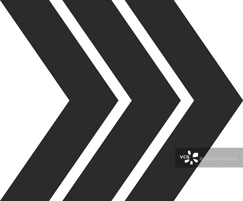 向右方向道路指示器三箭头图标图片素材