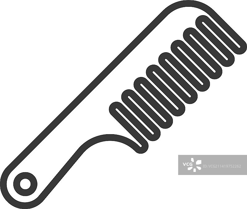 宽齿梳发刷图标图片素材