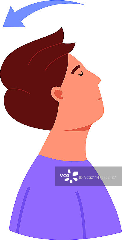 缓解背颈弯曲疼痛综合征的运动图片素材