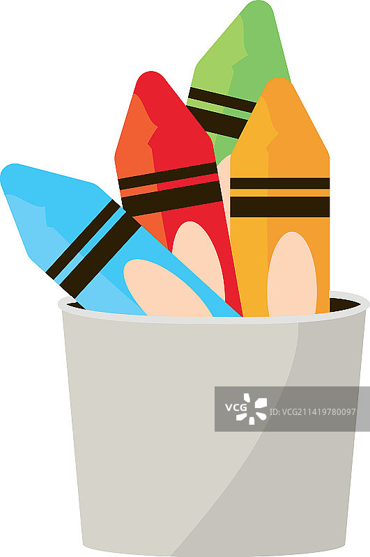 彩色蜡笔设计图片素材