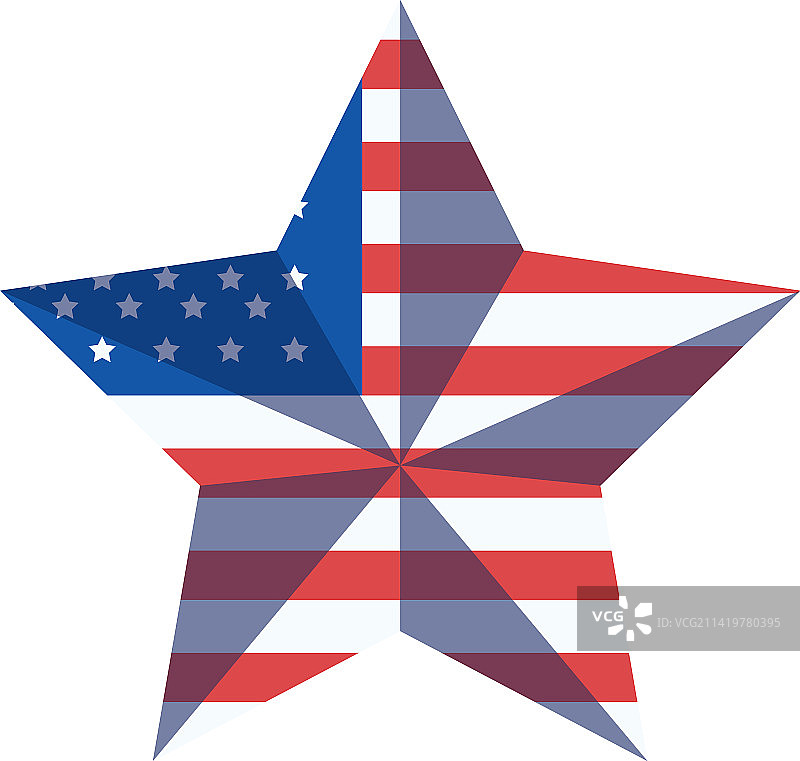 带美国国旗的星星图片素材