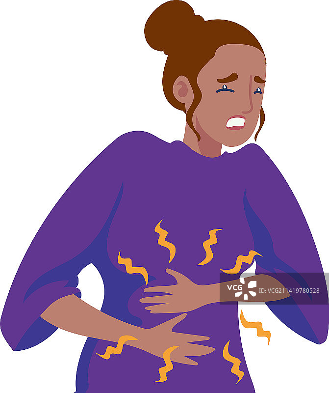 肚子疼的人图片素材