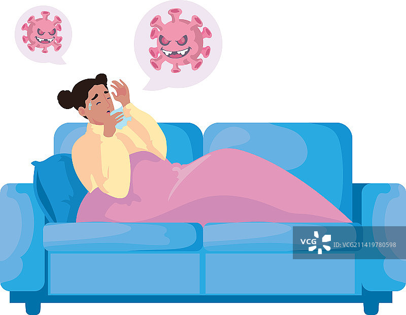 感染新冠病毒的人图片素材