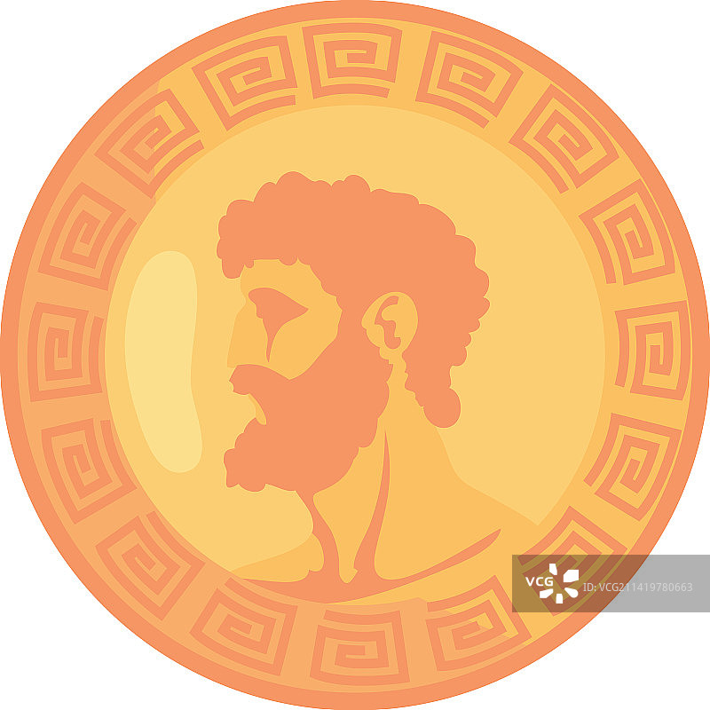 希腊硬币设计图片素材