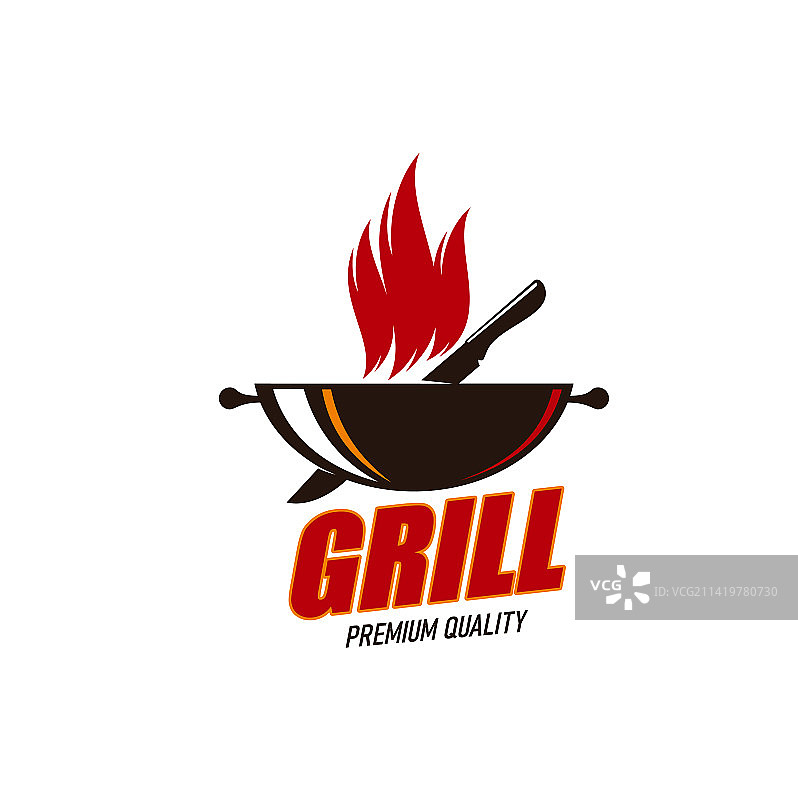 烧烤餐厅烤肉店图标或符号图片素材