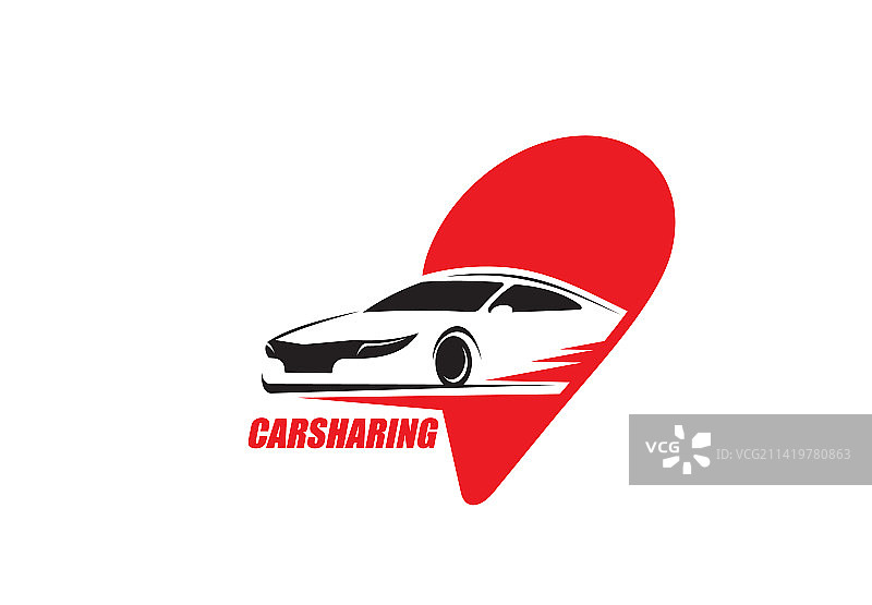汽车共享或租赁服务图标图片素材