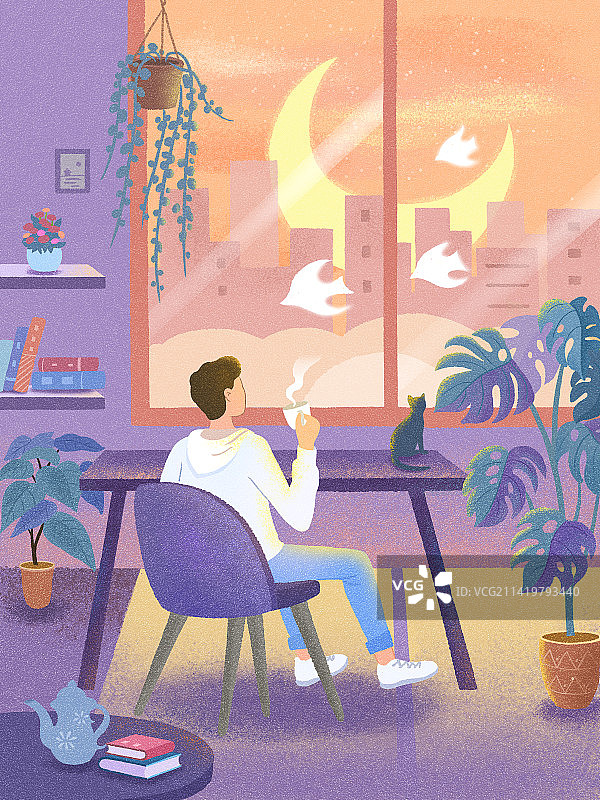 《窗外》图片素材