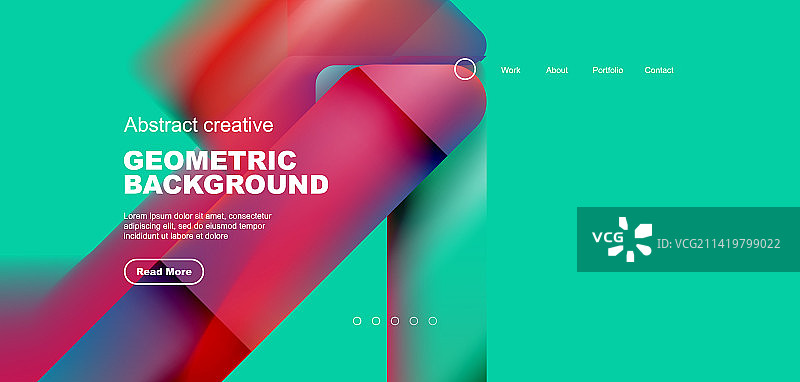 抽象新潮的几何图案海报图片素材