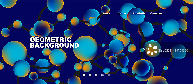 连接点几何着陆页面背景图片素材