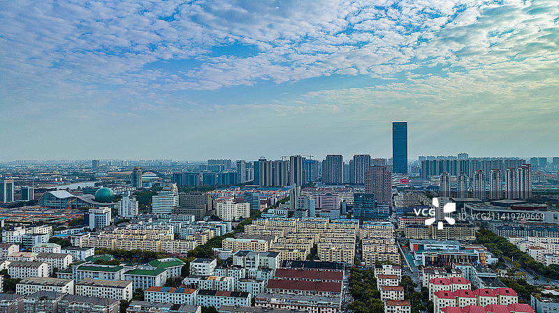 昆山 开发区 市区 城市 航拍图片素材