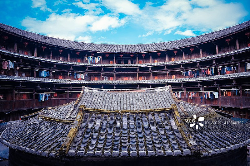 福建土楼  南靖土楼 漳州市南靖县云水谣片区——怀远楼   世界文化遗产图片素材