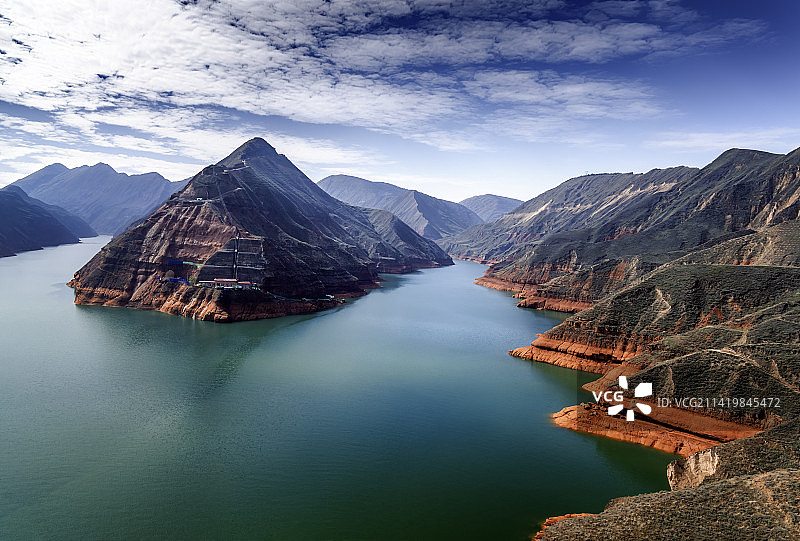 高峡出平湖～黄河刘家峡水库风光图片素材