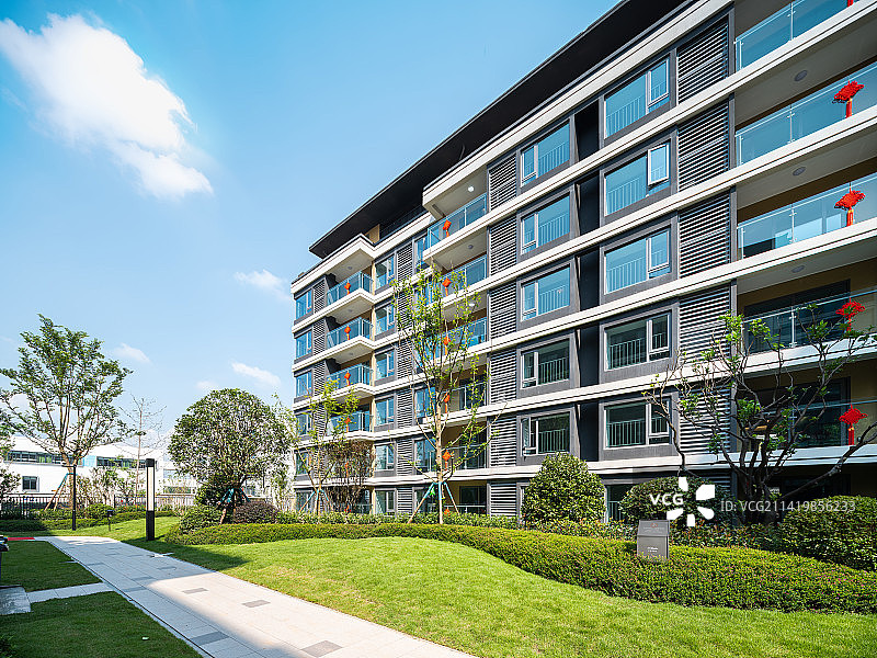 高端住宅区园林景观 售楼部 示范区图片素材