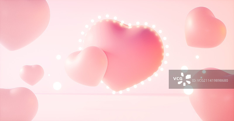 情人节电商展台场景图片素材