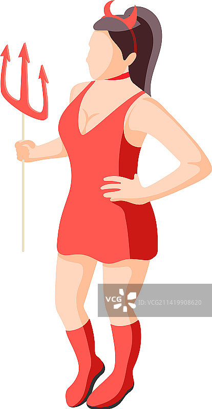 卡通风格的健康哈密瓜恶魔图片素材