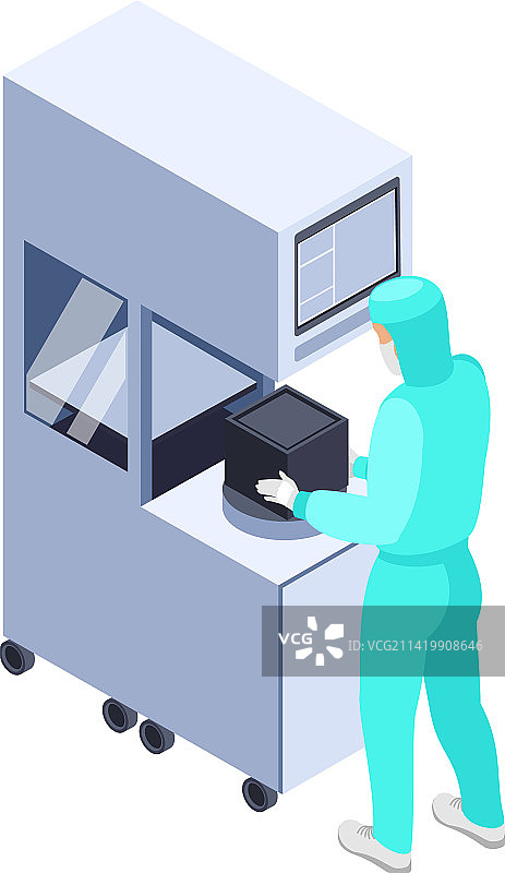 半导体生产流程组合图片素材