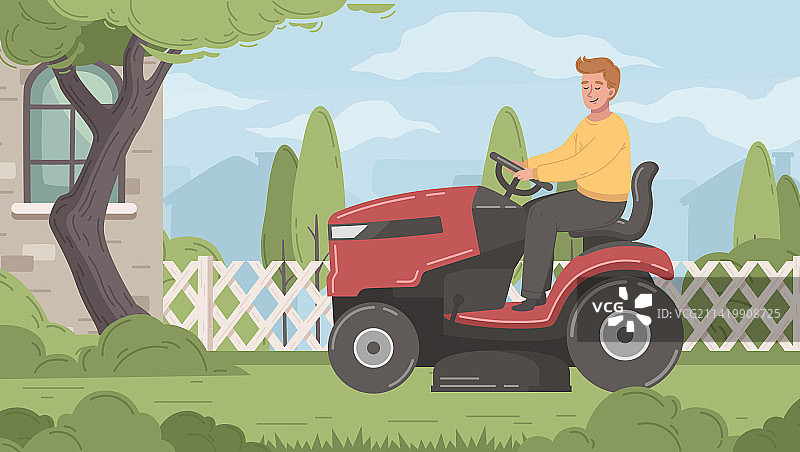 卡通草坪机图片素材