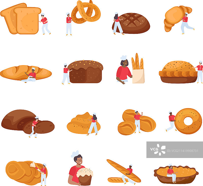 烘焙面包图标合集图片素材