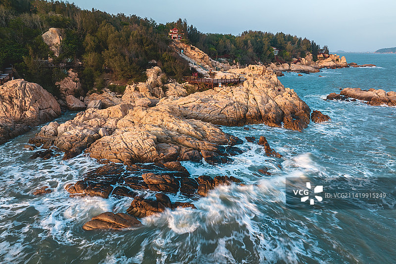 福建漳州东山岛风动石景区海岸线风光图片素材