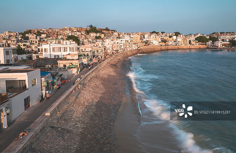 漳州东山岛南门湾海滨小镇街景风光图片素材