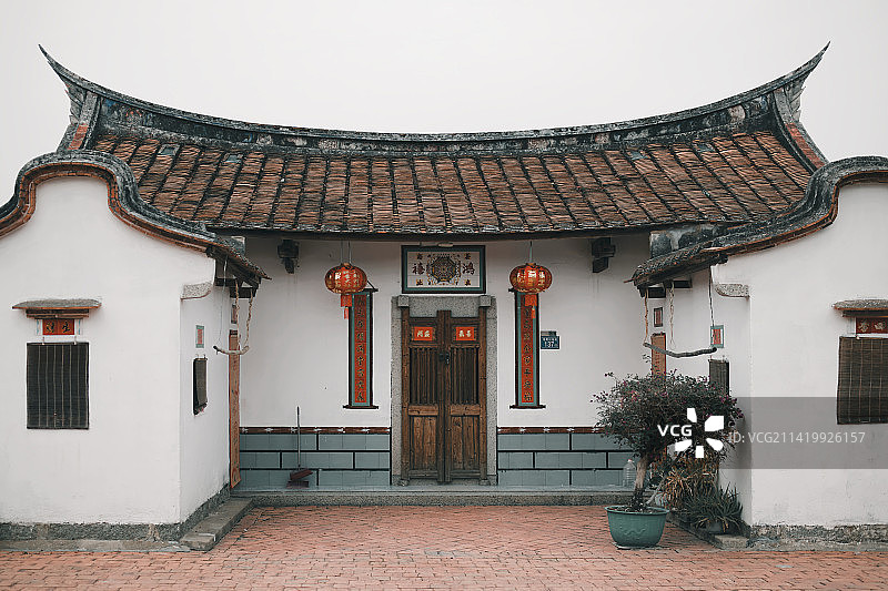 漳州埭美古村燕尾脊建筑图片素材
