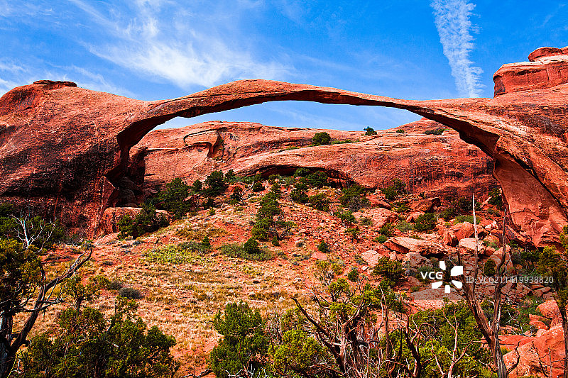 世界上跨度最大的天然拱门 景观拱门 Landscape Arch图片素材