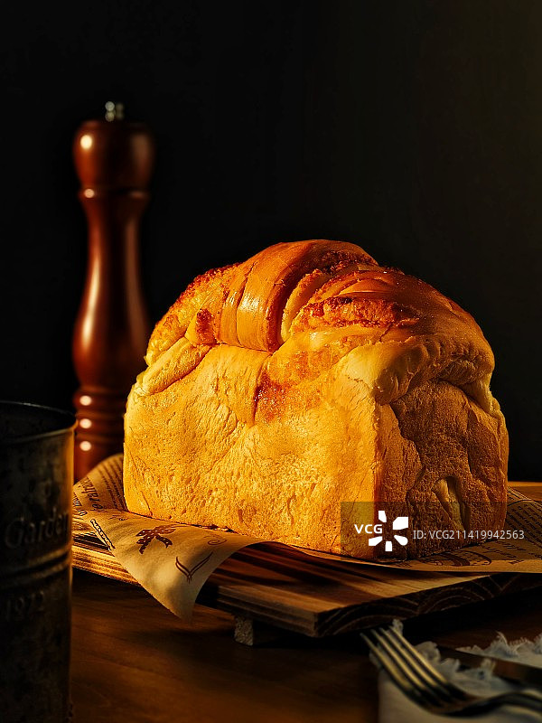 椰蓉吐司面包图片素材