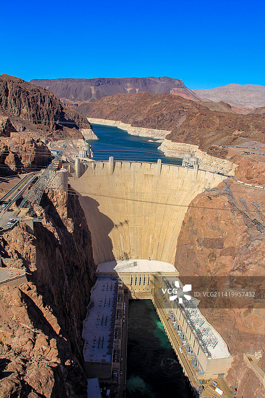科罗拉多河上的胡佛水坝图片素材