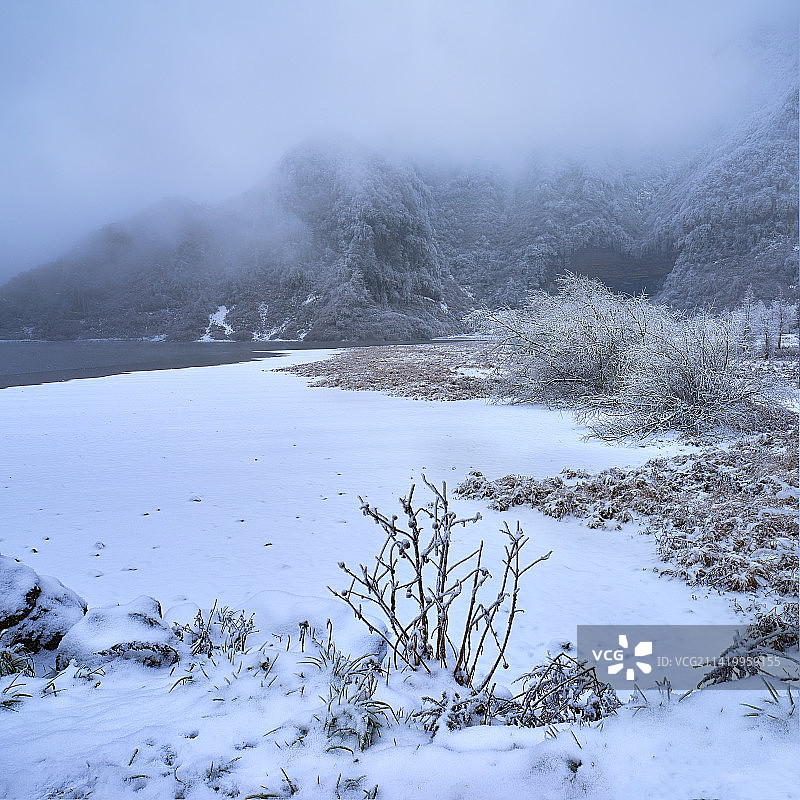 大瓦山雪景图片素材