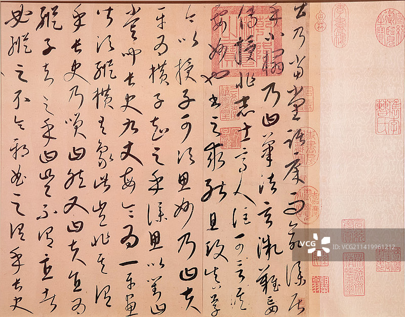 北京中国国家博物馆草书张旭笔法卷元代康里巎巎图片素材