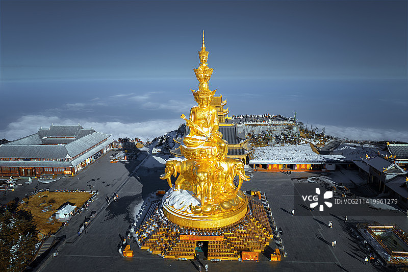 金顶金佛图片素材