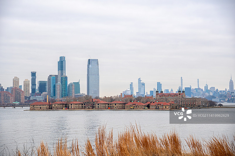 美国纽约市曼哈顿下城天际线图片素材