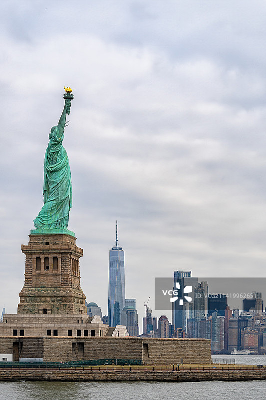 美国纽约市自由女神像图片素材