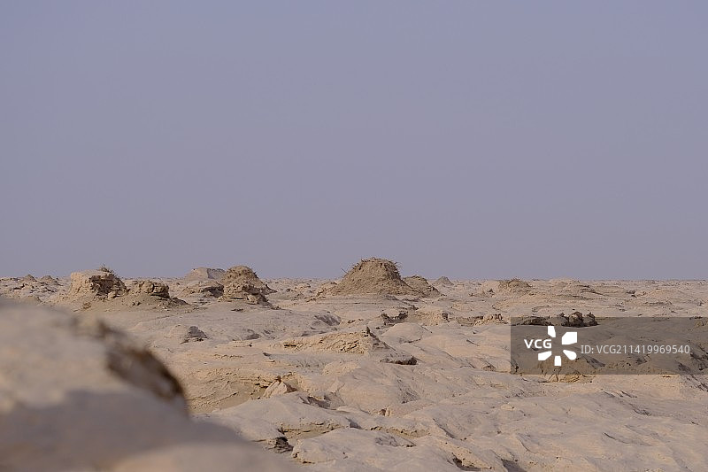 中国新疆罗布泊无人区消失的楼兰古国图片素材