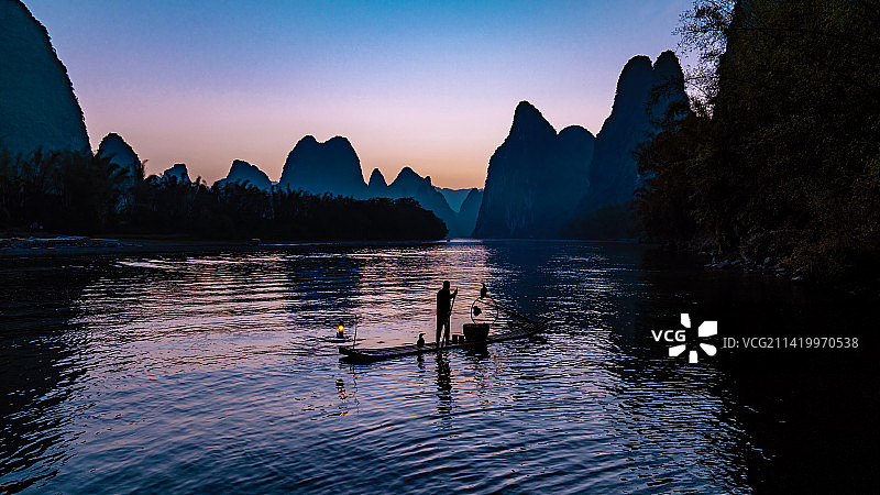 桂林山水甲天下·黄布倒影晨曦图片素材