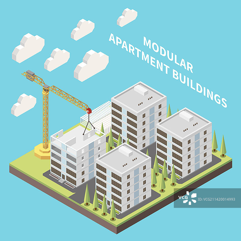 模块化公寓楼图片素材