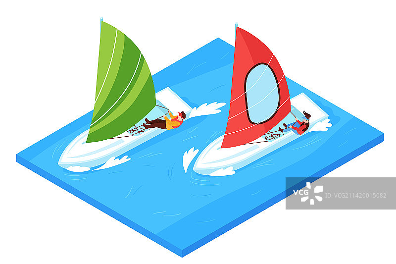 赛船会2.5D概念图片素材