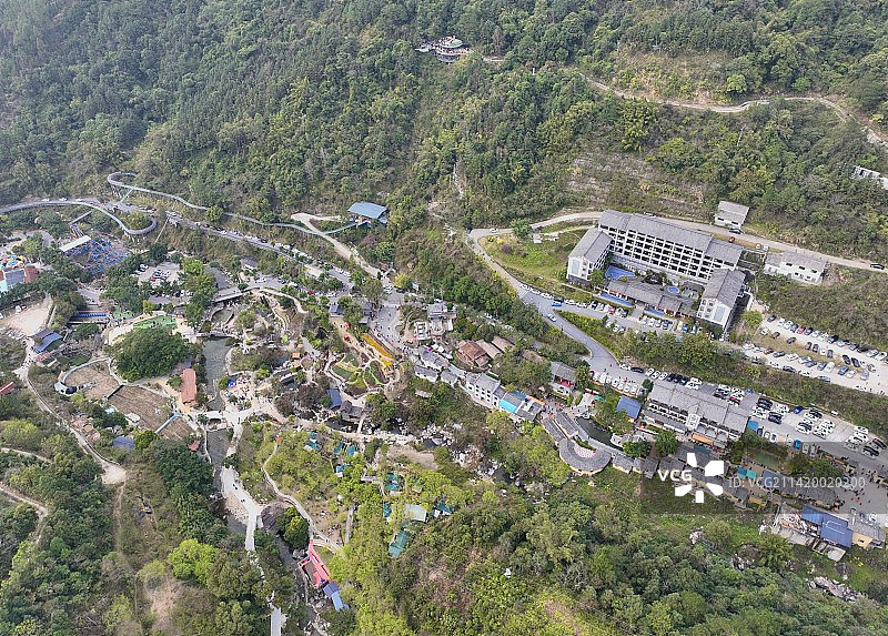 新兴天露山景区鸟瞰图片素材