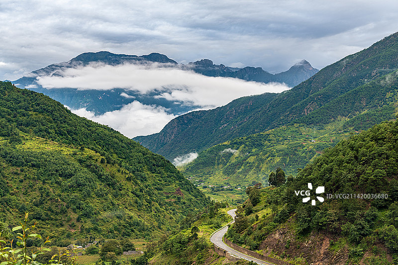 四川甘孜州九龙县山川风光图片素材