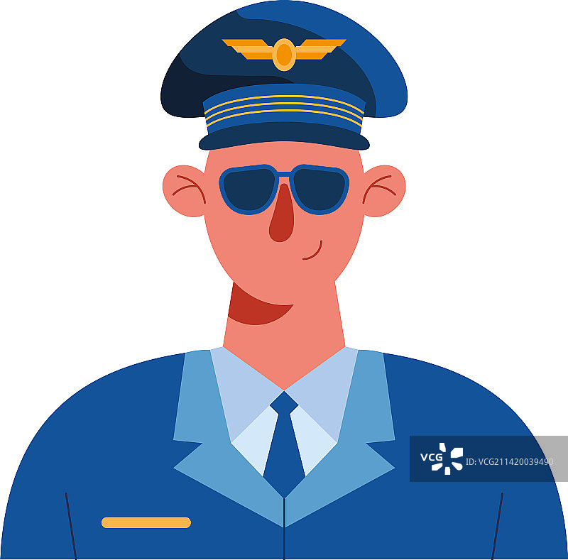 穿制服的飞机驾驶员图片素材