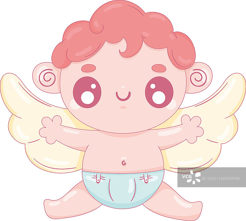 就座的丘比特天使图片素材