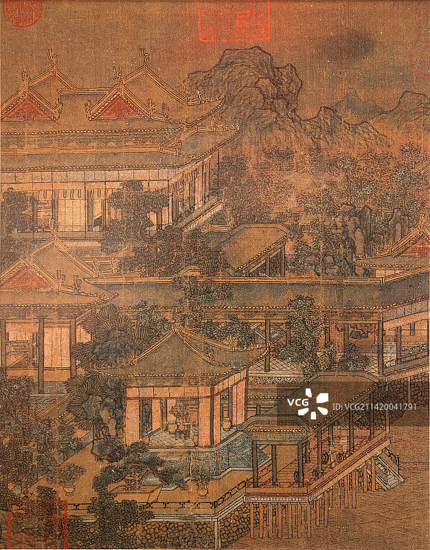 北京中国国家博物馆蓬瀛仙馆图宋代佚名26.4X27.9cm故宫博物院藏品图片素材