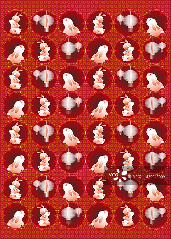 2023兔年元宵节传统红色喜庆背景图片素材