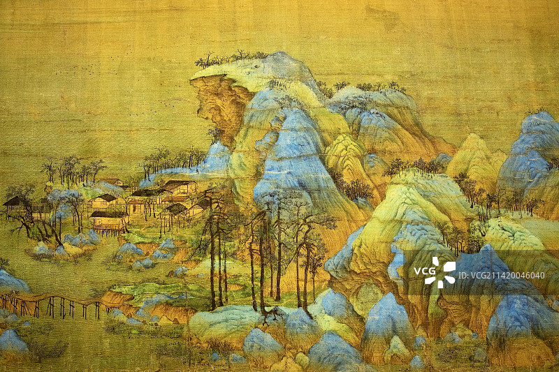 北京中国国家博物馆《千里江山图》宋代故宫博物院藏品图片素材