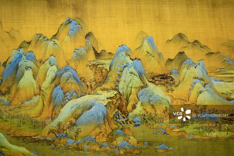 北京中国国家博物馆《千里江山图》宋代故宫博物院藏品图片素材