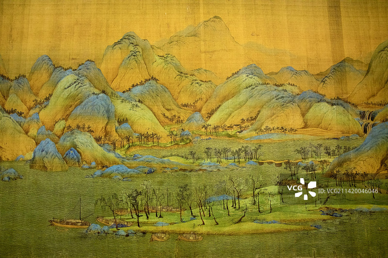 北京中国国家博物馆《千里江山图》宋代故宫博物院藏品图片素材