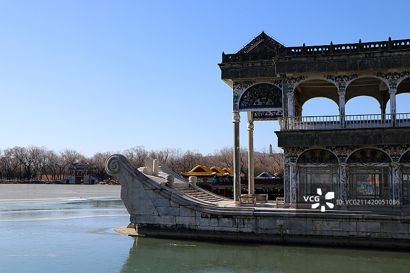 颐和园石船舫图片素材