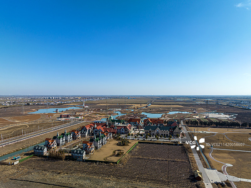 江苏省连云港市灌云县伊甸园风景区航拍风光图片素材